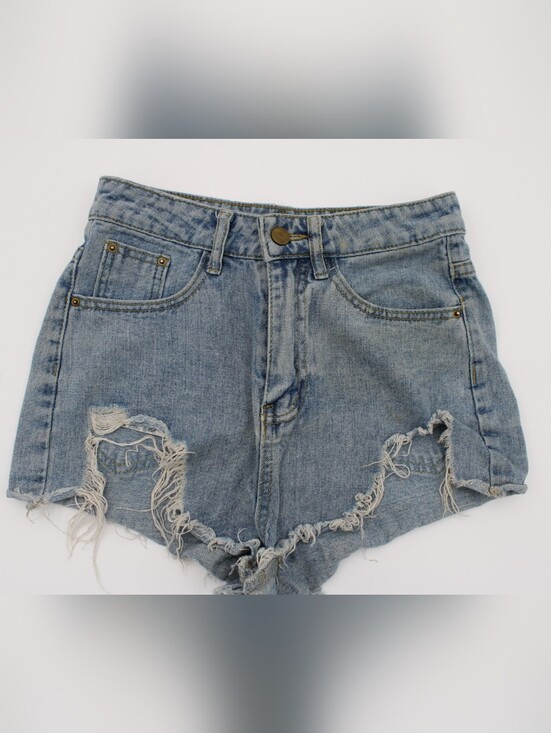 SHEIN Pants - SHEIN Light Wash Distressed Jean Shorts - Size XS